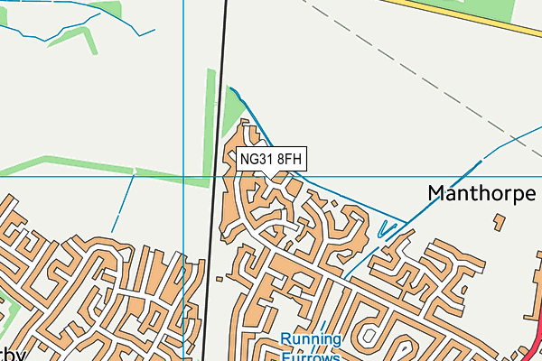 NG31 8FH map - OS VectorMap District (Ordnance Survey)