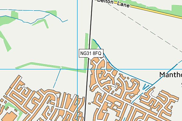 NG31 8FQ map - OS VectorMap District (Ordnance Survey)