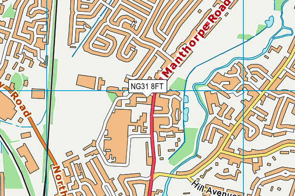 NG31 8FT map - OS VectorMap District (Ordnance Survey)