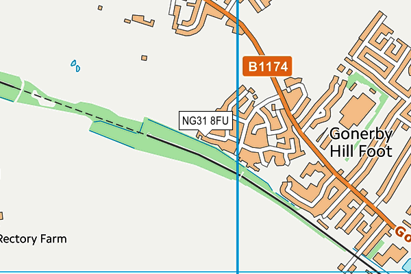 NG31 8FU map - OS VectorMap District (Ordnance Survey)