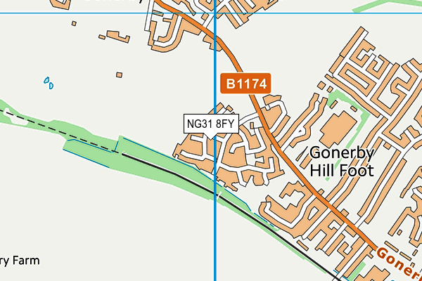 NG31 8FY map - OS VectorMap District (Ordnance Survey)