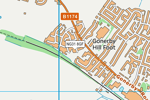 NG31 8GF map - OS VectorMap District (Ordnance Survey)