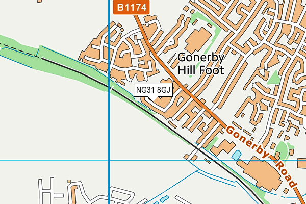 NG31 8GJ map - OS VectorMap District (Ordnance Survey)