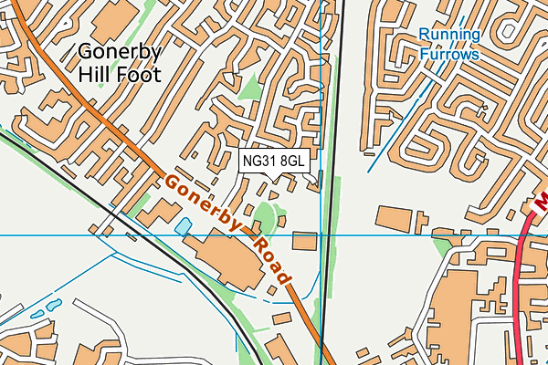 NG31 8GL map - OS VectorMap District (Ordnance Survey)