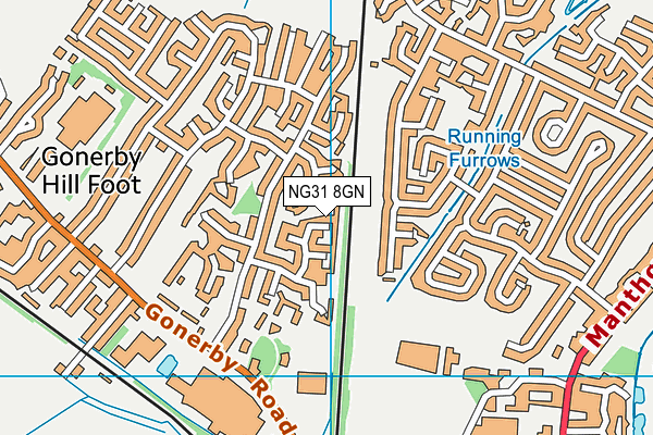 NG31 8GN map - OS VectorMap District (Ordnance Survey)