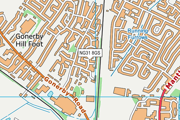 NG31 8GS map - OS VectorMap District (Ordnance Survey)