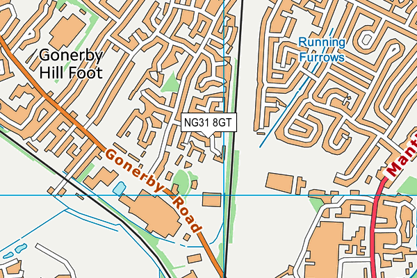 NG31 8GT map - OS VectorMap District (Ordnance Survey)