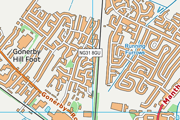 NG31 8GU map - OS VectorMap District (Ordnance Survey)