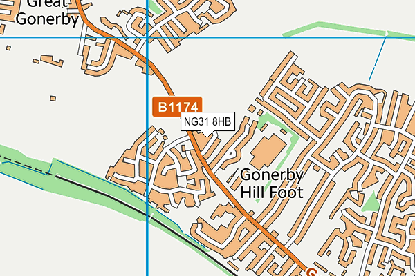 NG31 8HB map - OS VectorMap District (Ordnance Survey)