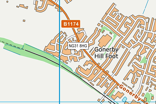 NG31 8HG map - OS VectorMap District (Ordnance Survey)