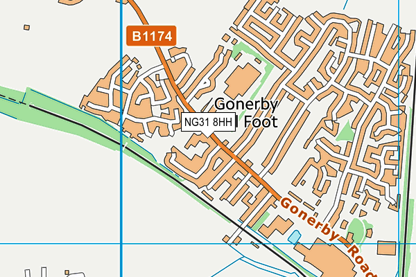 NG31 8HH map - OS VectorMap District (Ordnance Survey)