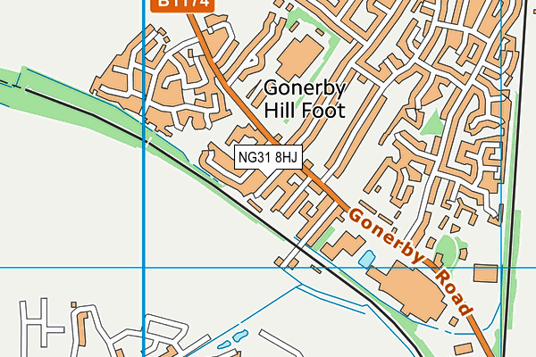 NG31 8HJ map - OS VectorMap District (Ordnance Survey)