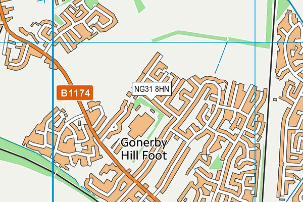 NG31 8HN map - OS VectorMap District (Ordnance Survey)