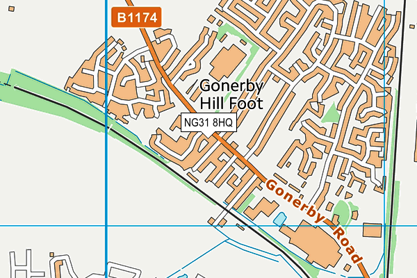 The Gonerby Hill Foot Church of England Primary School map (NG31 8HQ) - OS VectorMap District (Ordnance Survey)