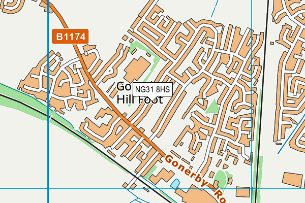 NG31 8HS map - OS VectorMap District (Ordnance Survey)