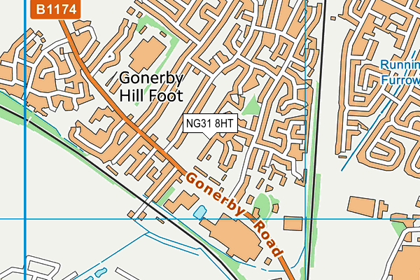 NG31 8HT map - OS VectorMap District (Ordnance Survey)