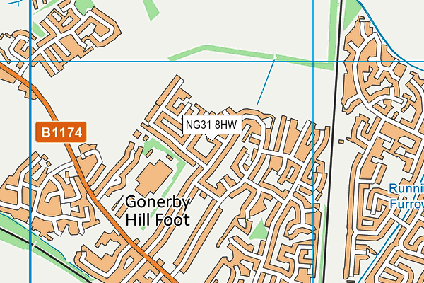 NG31 8HW map - OS VectorMap District (Ordnance Survey)