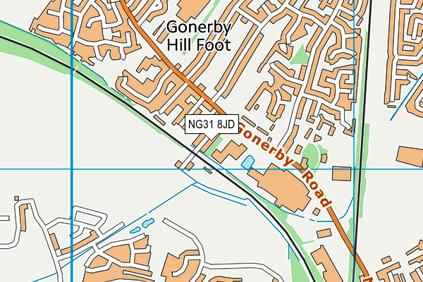 NG31 8JD map - OS VectorMap District (Ordnance Survey)