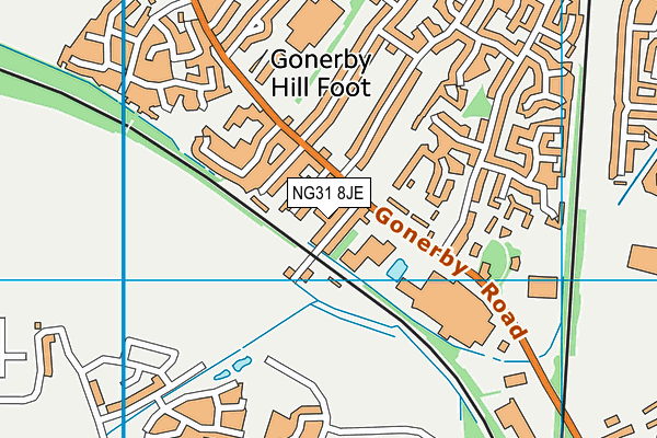 NG31 8JE map - OS VectorMap District (Ordnance Survey)