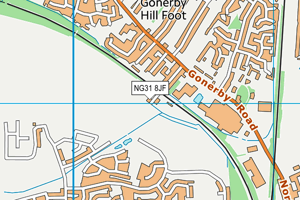 NG31 8JF map - OS VectorMap District (Ordnance Survey)