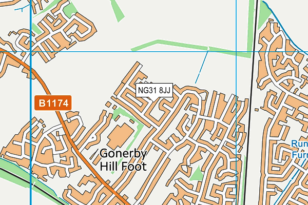 NG31 8JJ map - OS VectorMap District (Ordnance Survey)