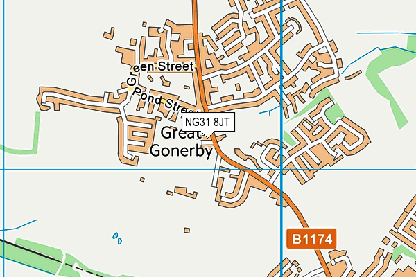 NG31 8JT map - OS VectorMap District (Ordnance Survey)