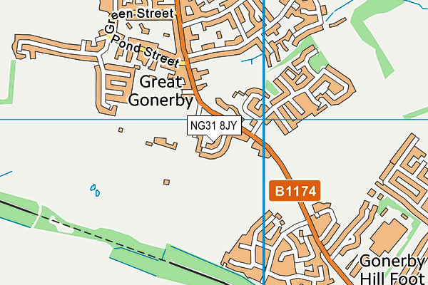 NG31 8JY map - OS VectorMap District (Ordnance Survey)