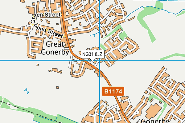 NG31 8JZ map - OS VectorMap District (Ordnance Survey)