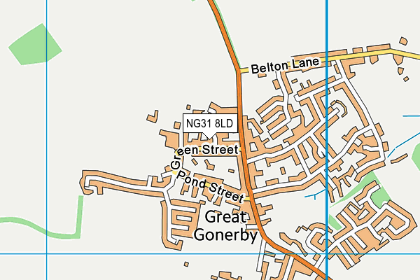 NG31 8LD map - OS VectorMap District (Ordnance Survey)