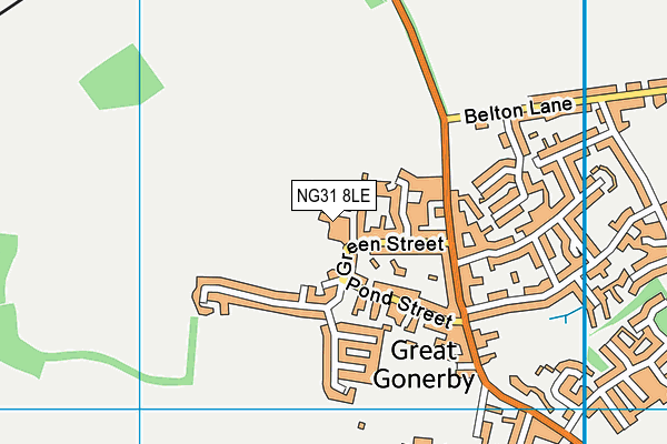 NG31 8LE map - OS VectorMap District (Ordnance Survey)