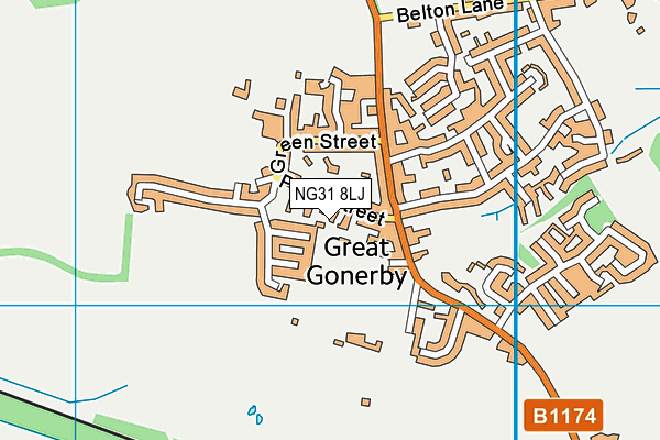 NG31 8LJ map - OS VectorMap District (Ordnance Survey)