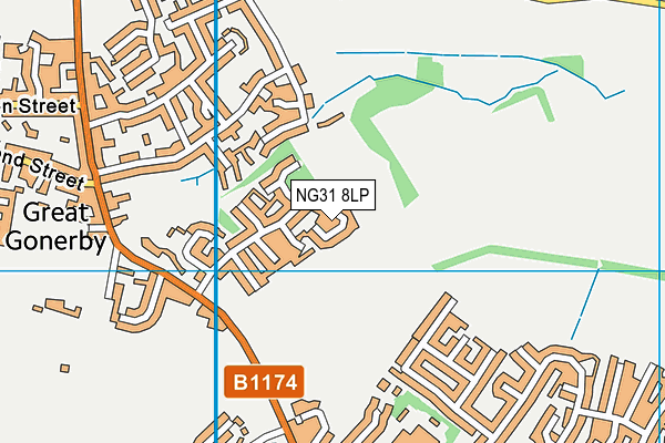 NG31 8LP map - OS VectorMap District (Ordnance Survey)