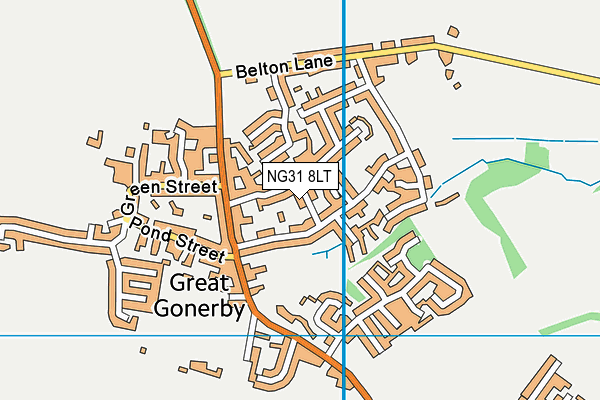 NG31 8LT map - OS VectorMap District (Ordnance Survey)