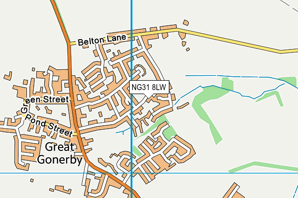 NG31 8LW map - OS VectorMap District (Ordnance Survey)