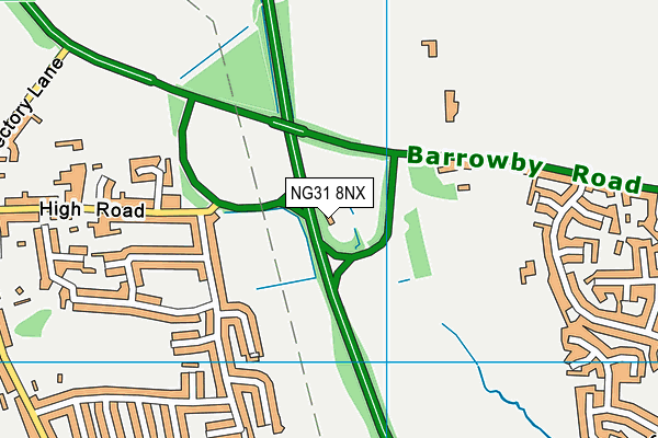 NG31 8NX map - OS VectorMap District (Ordnance Survey)