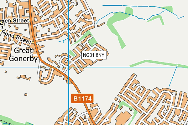 NG31 8NY map - OS VectorMap District (Ordnance Survey)