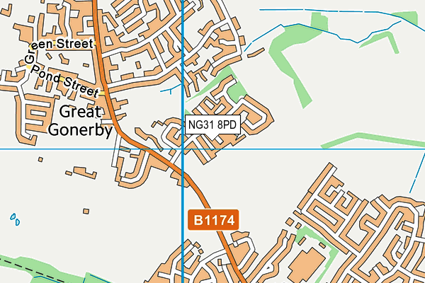 NG31 8PD map - OS VectorMap District (Ordnance Survey)