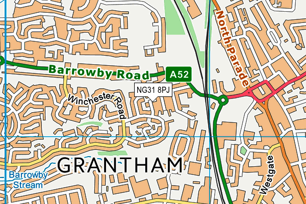 NG31 8PJ map - OS VectorMap District (Ordnance Survey)