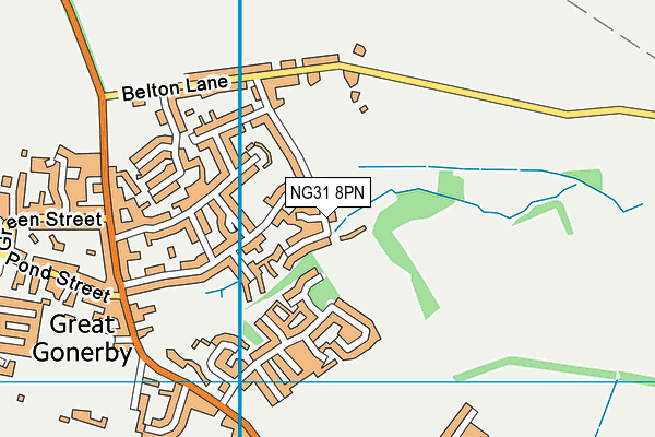 NG31 8PN map - OS VectorMap District (Ordnance Survey)