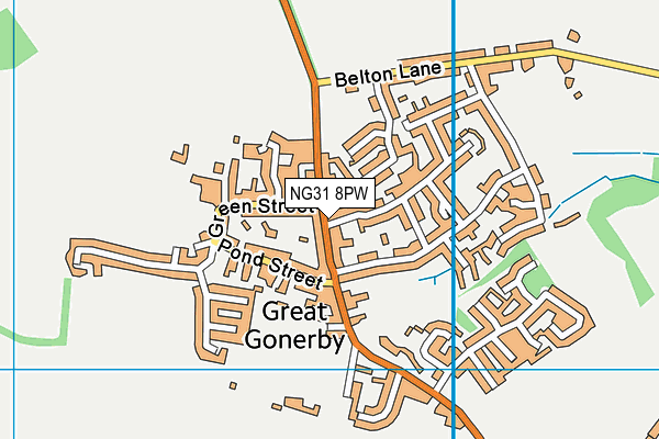 NG31 8PW map - OS VectorMap District (Ordnance Survey)