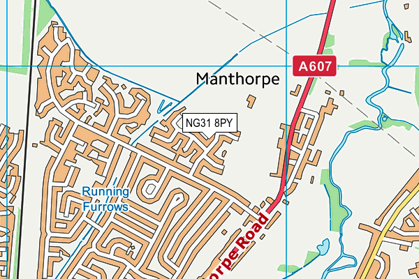 NG31 8PY map - OS VectorMap District (Ordnance Survey)