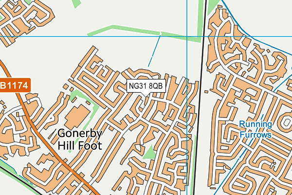 NG31 8QB map - OS VectorMap District (Ordnance Survey)