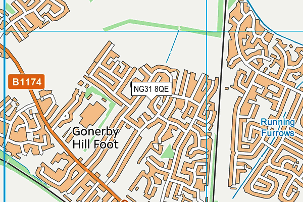 NG31 8QE map - OS VectorMap District (Ordnance Survey)