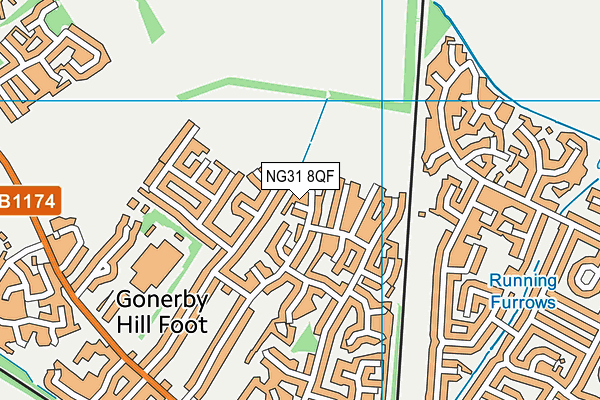 NG31 8QF map - OS VectorMap District (Ordnance Survey)