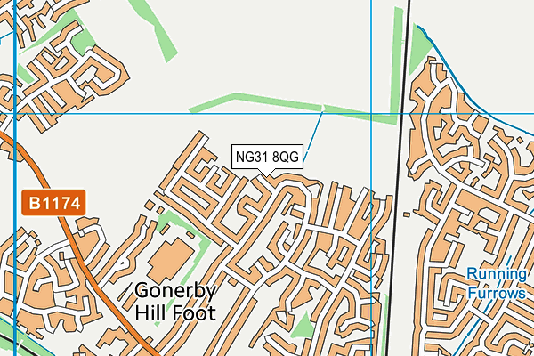 NG31 8QG map - OS VectorMap District (Ordnance Survey)