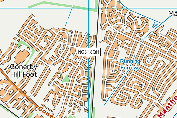 NG31 8QH map - OS VectorMap District (Ordnance Survey)