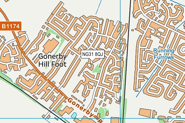 NG31 8QJ map - OS VectorMap District (Ordnance Survey)