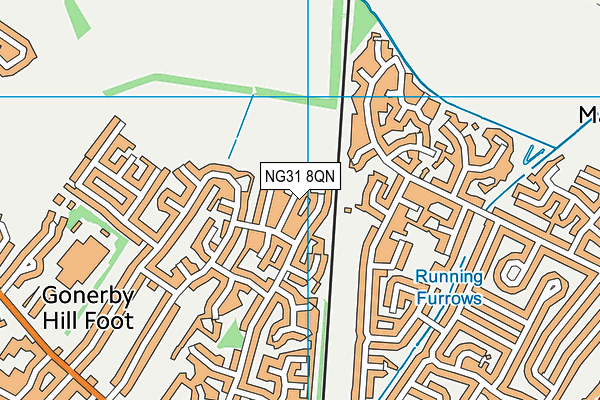 NG31 8QN map - OS VectorMap District (Ordnance Survey)