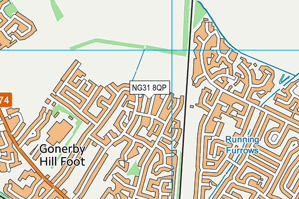 NG31 8QP map - OS VectorMap District (Ordnance Survey)