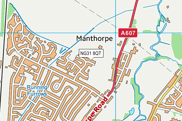 NG31 8QT map - OS VectorMap District (Ordnance Survey)